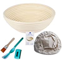 Banneton Pruebas Cesta 8.5&quot-Redondo Banneton Brotform Cuenco de ratán para 22cm Masa de Pan y Cepillo [Libre] Borradores…